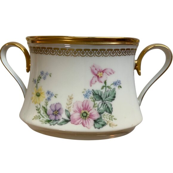 VTG 80s Lenox Flower Song Sugar Bowl USA Porcelain M10095 - Picture 3 of 7